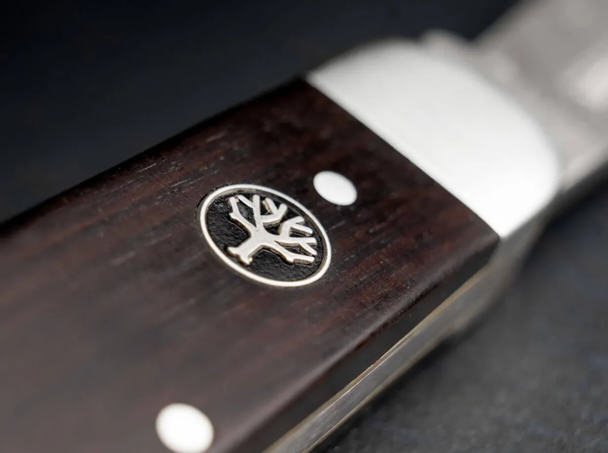 Hunters Knife Mono Damascus Grenadill