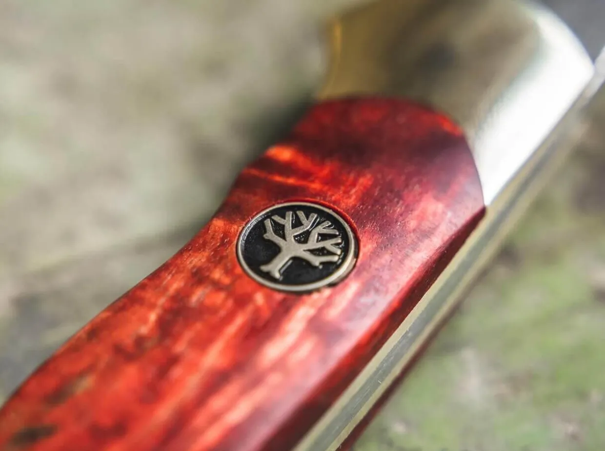 Junior Scout Curly Birch Red Damascus