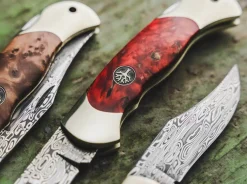 Junior Scout Curly Birch Red Damascus