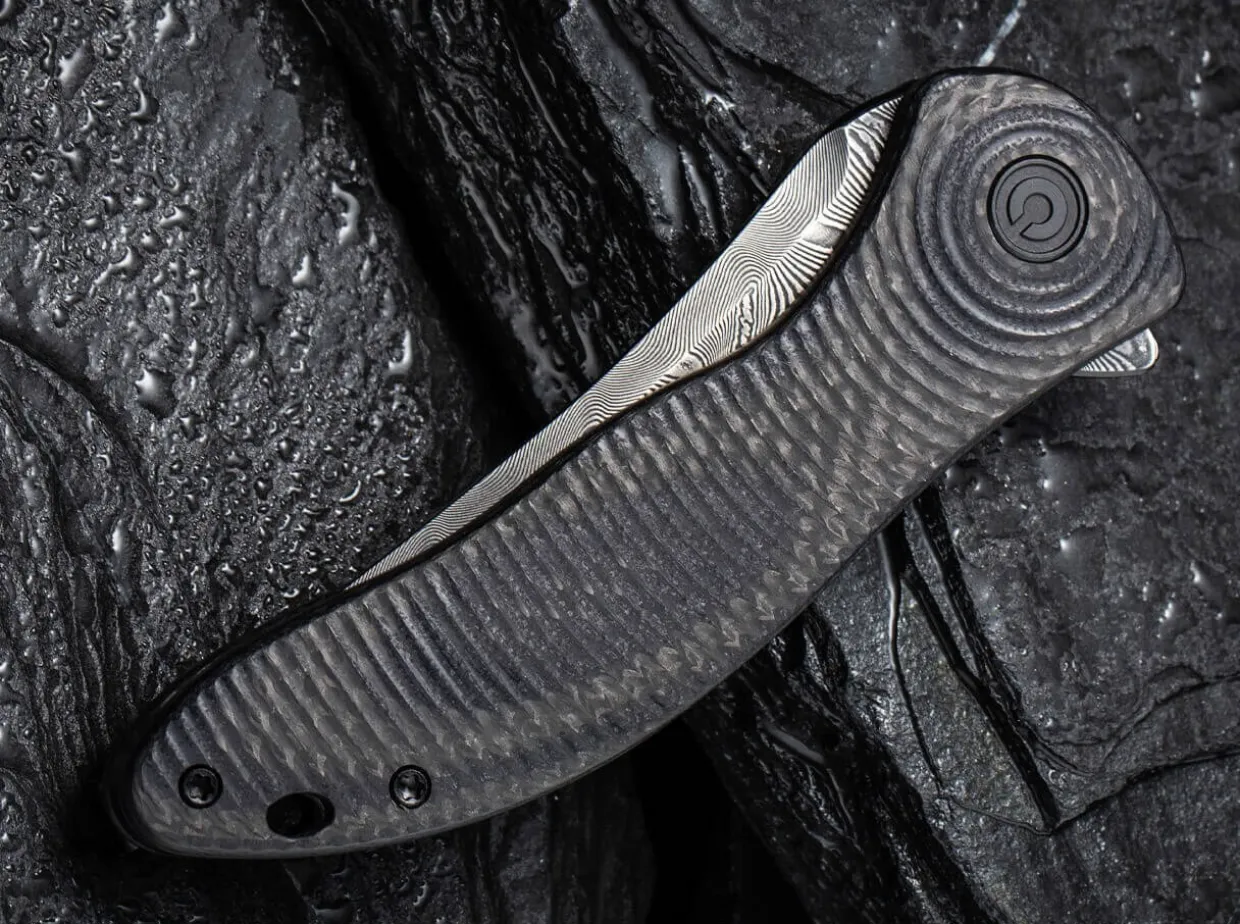 Synergy 3 Damascus G10 Cf Black Tanto